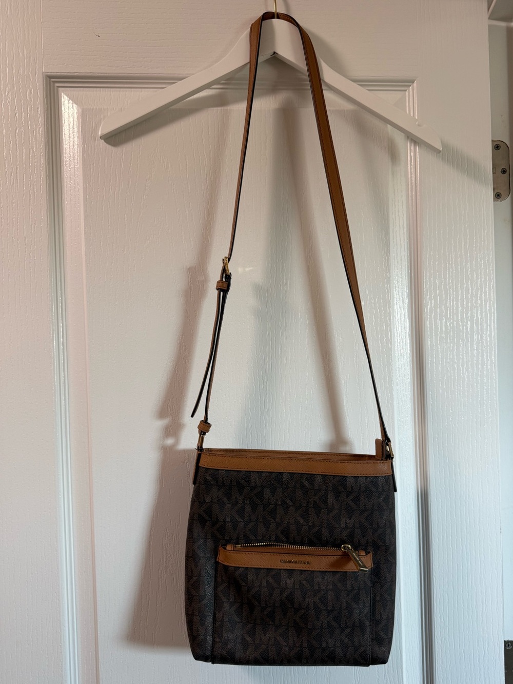 Michael Kors Brown & Tan Signature Messenger Bag